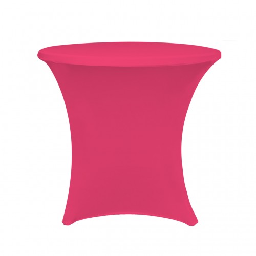 30 x 30 Inch Lowboy Cocktail Round Stretch Spandex Table Cover Fuchsia