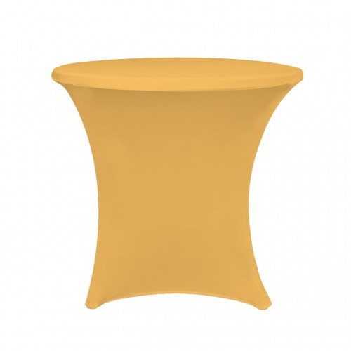 30 x 30 Inch Lowboy Cocktail Round Stretch Spandex Table Cover Gold