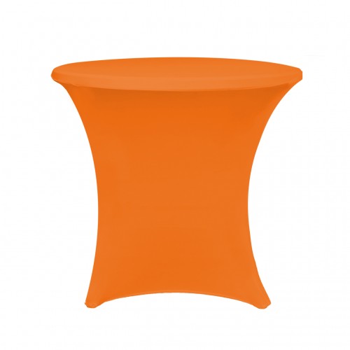 30 x 30 Inch Lowboy Cocktail Round Stretch Spandex Table Cover Orange