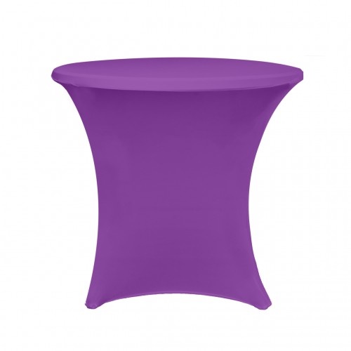 30 x 30 Inch Lowboy Cocktail Round Stretch Spandex Table Cover Purple