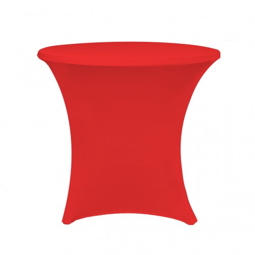 30 x 30 Inch Lowboy Cocktail Round Stretch Spandex Table Cover Red