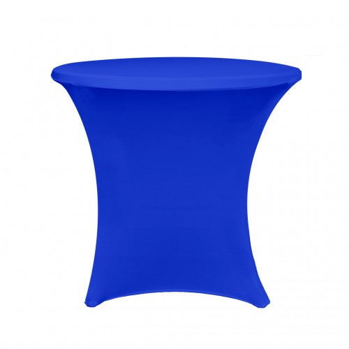 30 x 30 Inch Lowboy Cocktail Round Stretch Spandex Table Cover Royal Blue