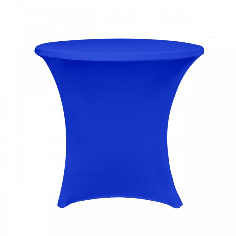 30 x 30 Inch Lowboy Cocktail Round Stretch Spandex Table Cover Royal Blue 