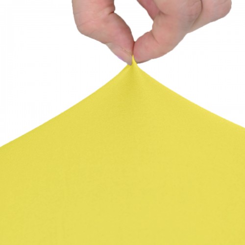 30 x 30 Inch Lowboy Cocktail Round Stretch Spandex Table Cover Yellow