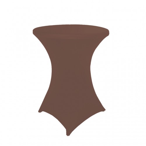 32 Inch Highboy Cocktail Round Stretch Spandex Table Chocolate