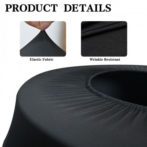 32 Gallon Spandex Trash Can/Waste Container Cover Black