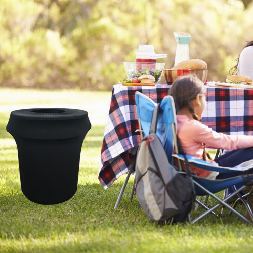 32 Gallon Spandex Trash Can/Waste Container Cover Black