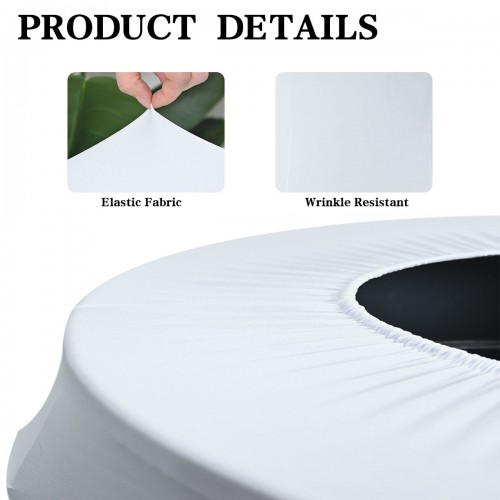 32 Gallon Spandex Trash Can/Waste Container Cover White 