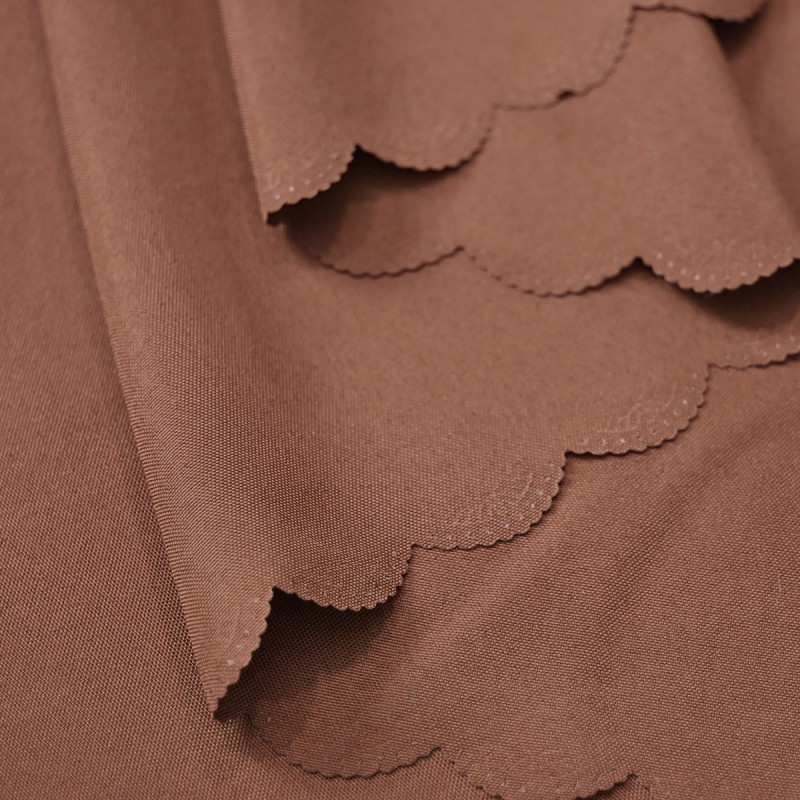 Oval Jacquard Tablecloth Plain patterns Table Cloth Chocolate 