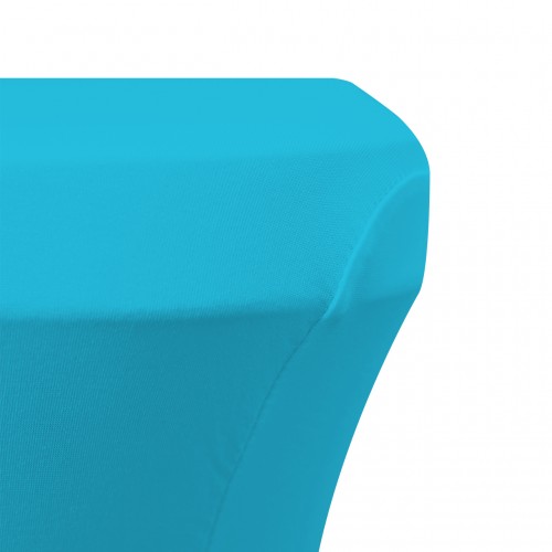 Stretch Spandex 6 ft Open Sides Rectangular Table Cover Turquoise 