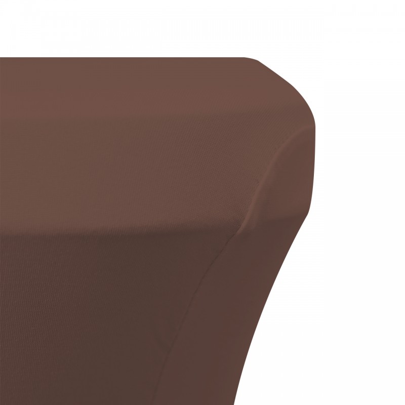 Stretch Spandex 6 ft Open Back Rectangular Table Cover Chocolate 