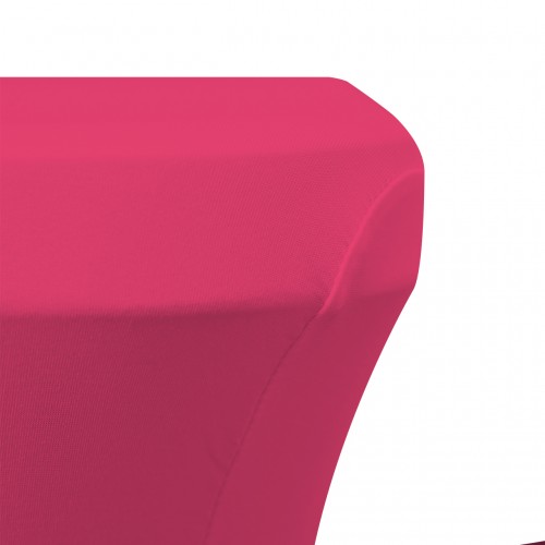 Stretch Spandex 6 ft Open Back Rectangular Table Cover Fuchsia