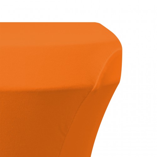 Stretch Spandex 6 ft Open Back Rectangular Table Cover Orange