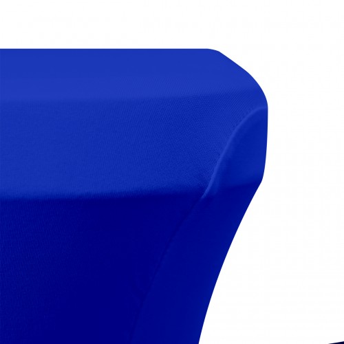 Stretch Spandex 6 ft Open Back Rectangular Table Cover Royal Blue 