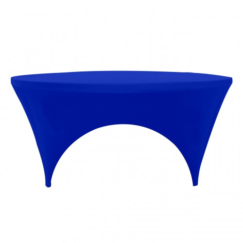 Stretch Spandex 6 ft Round Sides Open Table Cover Royal Blue