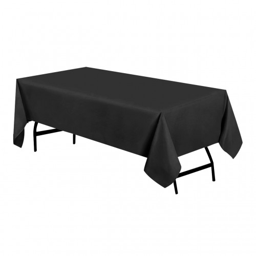 60 x 102 Inch Rectangular Polyester Tablecloth Black