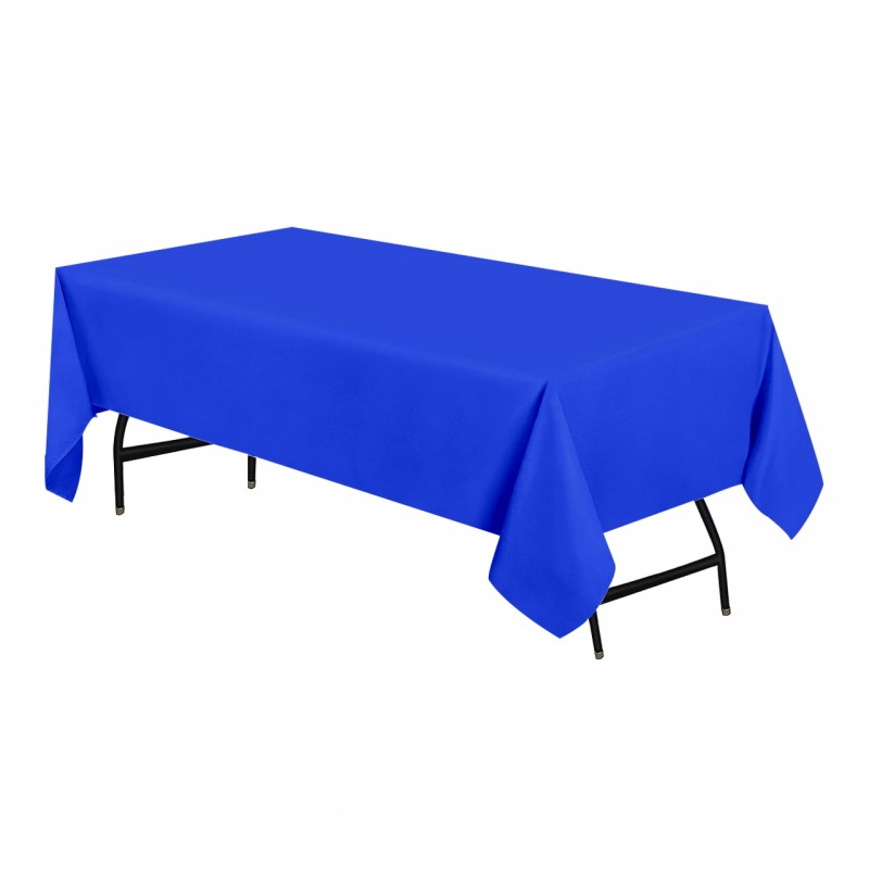 60 x 102 Inch Rectangular Polyester Tablecloth Royal Blue 