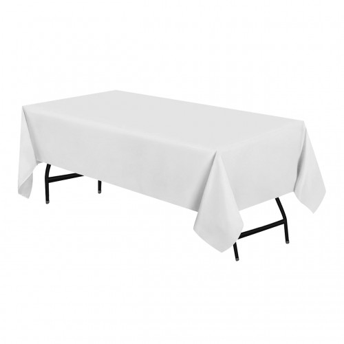 60 x 120 Inch Rectangular Polyester Tablecloth White