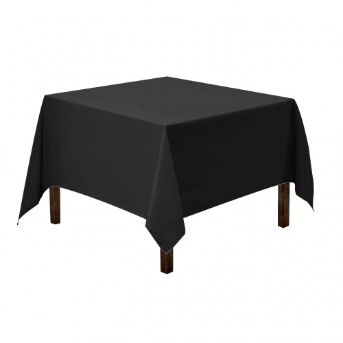 60 x 60 Inch Square Polyester Tablecloth Black