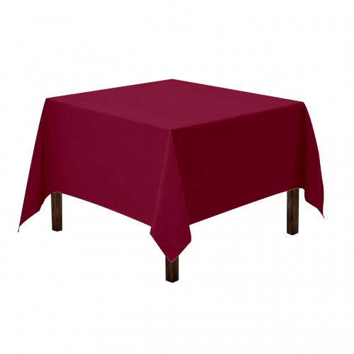 60 x 60 Inch Square Polyester Tablecloth Burgundy