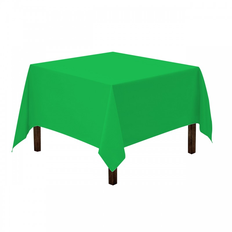 60 x 60 Inch Square Polyester Tablecloth Emerald