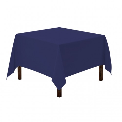 60 x 60 Inch Square Polyester Tablecloth Navy Blue