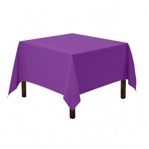 60 x 60 Inch Square Polyester Tablecloth Purple