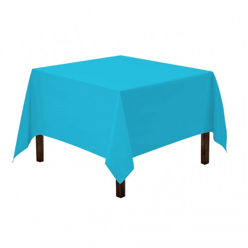 60 x 60 Inch Square Polyester Tablecloth Turquoise