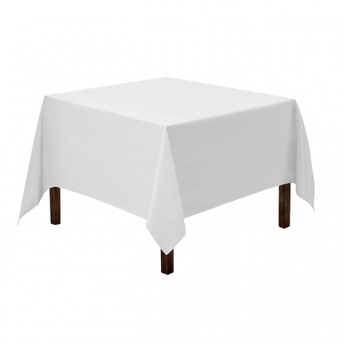 70 x 70 Inch Square Polyester Tablecloth White