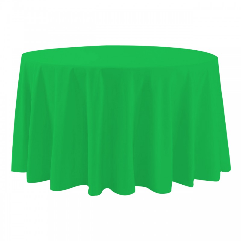 108 Inch Round Polyester Tablecloth Emerald