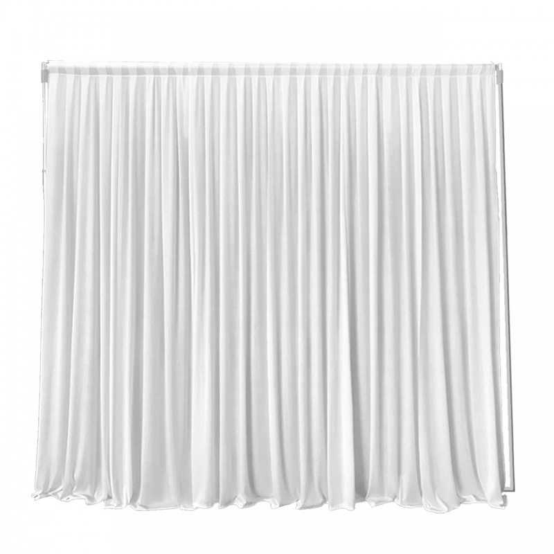 Voile Sheer Drape/Backdrop 14 ft x 116 Inches White