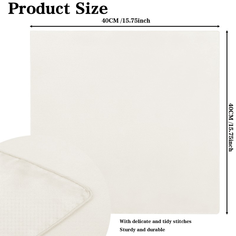 15.75 Inch Satin Cloth Napkins Beige 