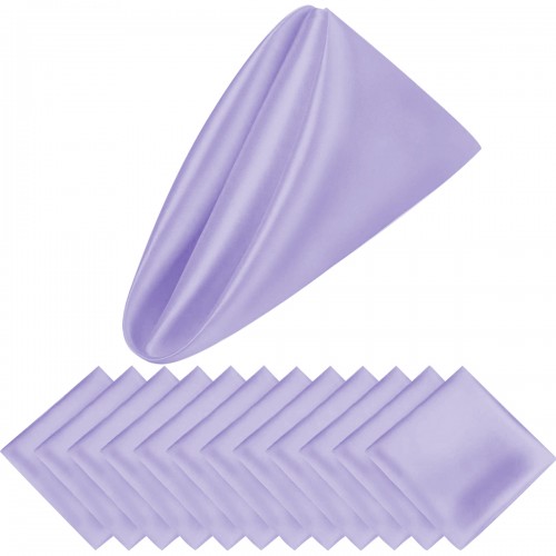 15.75 Inch Satin Cloth Napkins Lavender