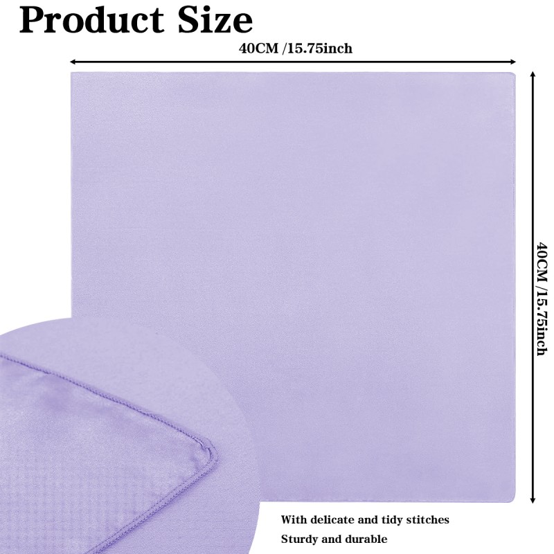 15.75 Inch Satin Cloth Napkins Lavender 