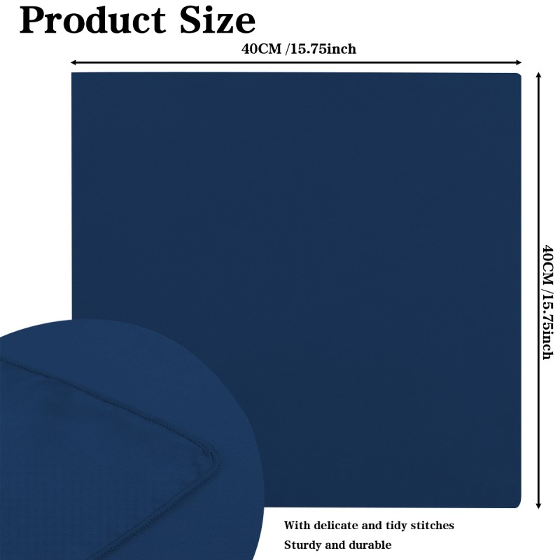 15.75 Inch Satin Cloth Napkins Navy Blue 