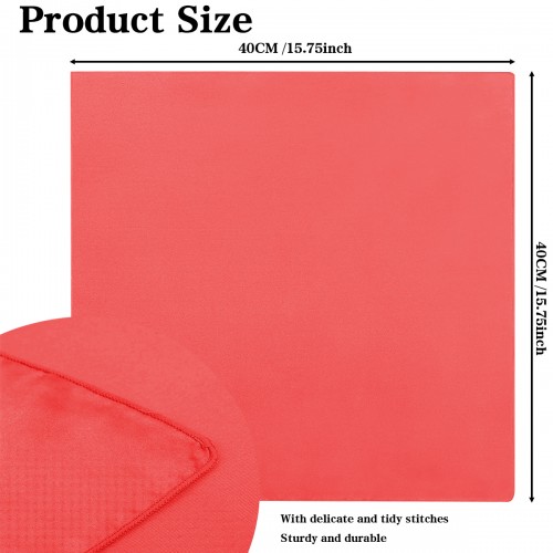 15.75 Inch Satin Cloth Napkins Red 