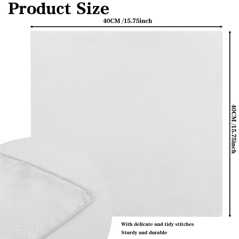 15.75 Inch Satin Cloth Napkins White 