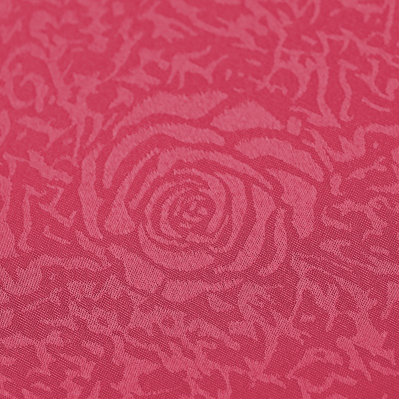 Oval Jacquard Tablecloth Peony Damask Patterns Table Cloth Burgundy 