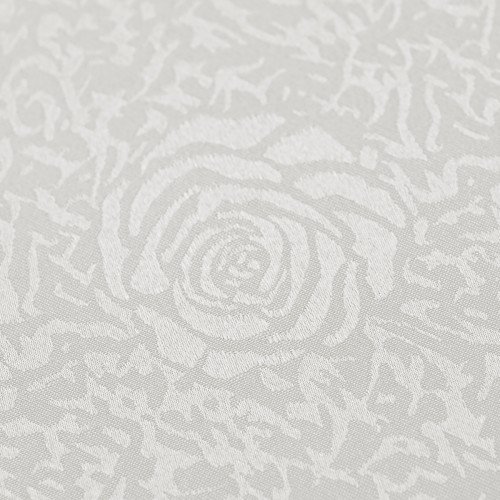 Oval Jacquard Tablecloth Peony Damask Patterns Table Cloth Ivory