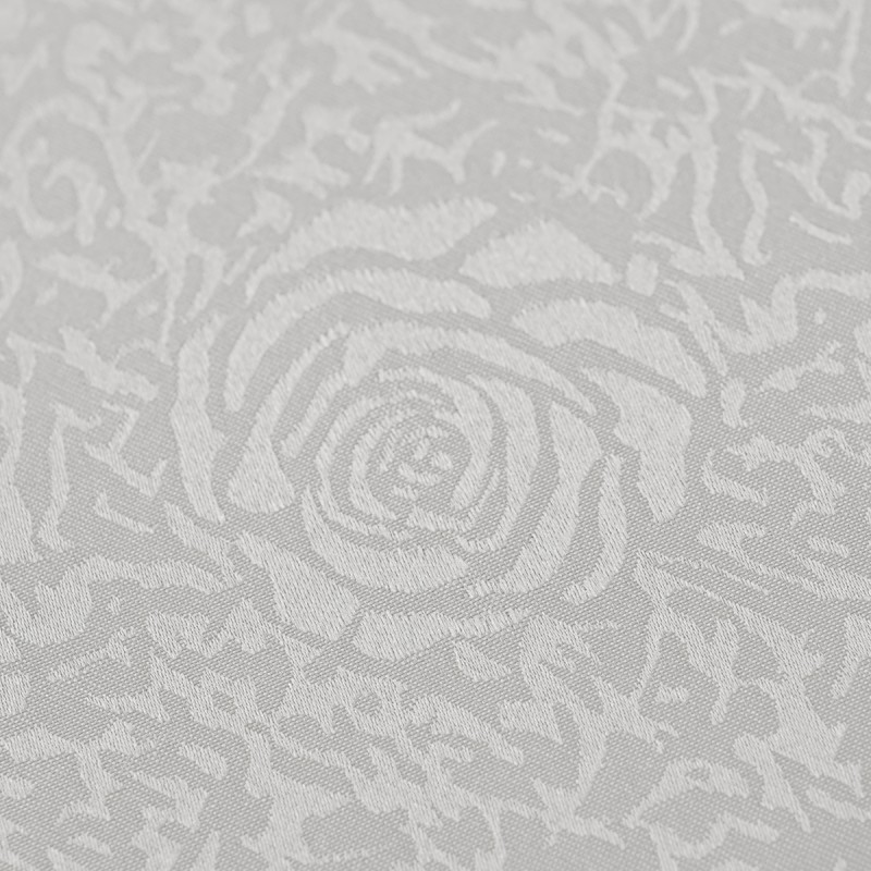 Oval Jacquard Tablecloth Peony Damask Patterns Table Cloth Silver  