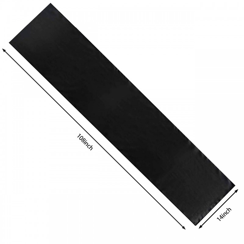 14 x 108 Inch Satin Table Runner Black 