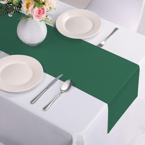 14 x 108 Inch Satin Table Runner Emerald