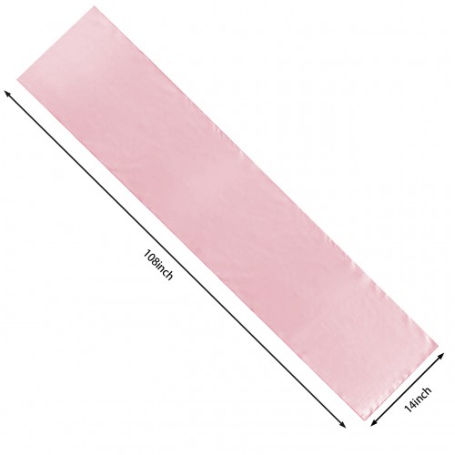 14 x 108 Inch Satin Table Runner Pink