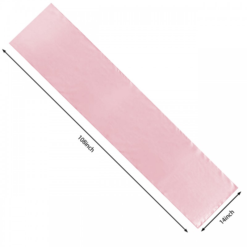 14 x 108 Inch Satin Table Runner Pink 