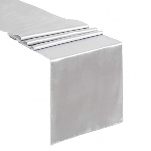 14 x 108 Inch Satin Table Runner Silver