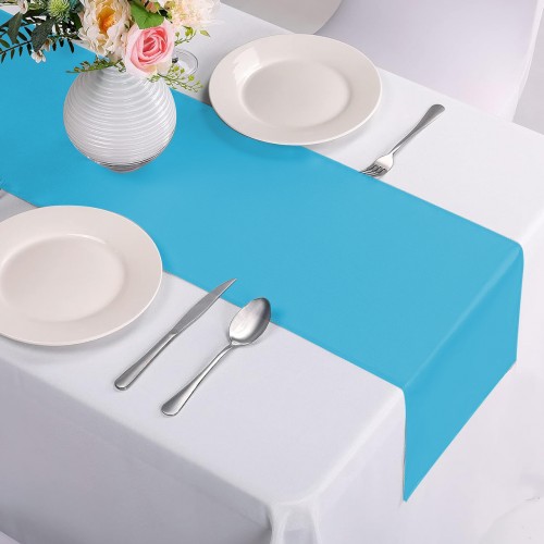 14 x 108 Inch Satin Table Runner Turquoise