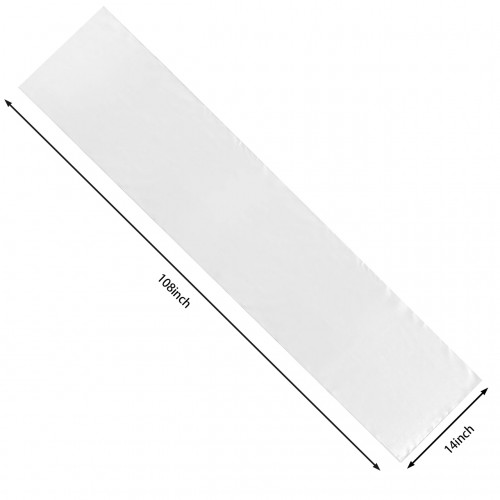 14 x 108 Inch Satin Table Runner White