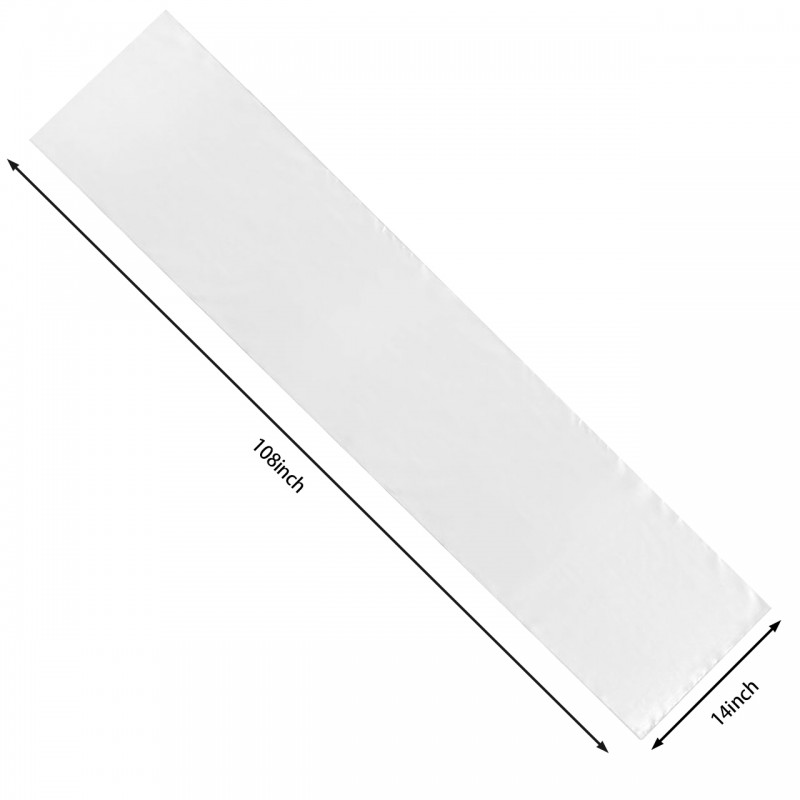 14 x 108 Inch Satin Table Runner White 