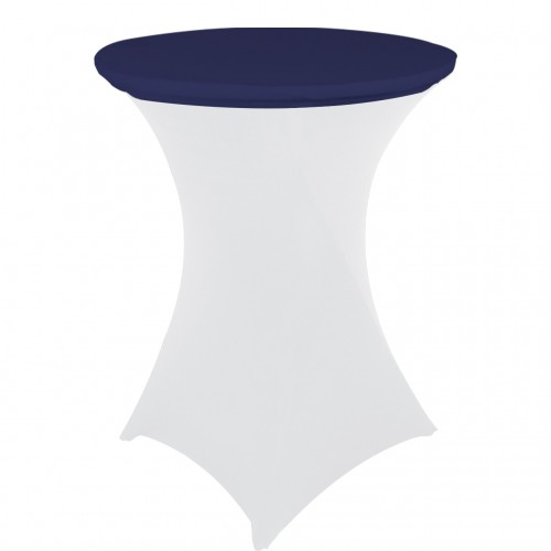 30 Inch Stretch Spandex Table Topper/Cap Navy Blue