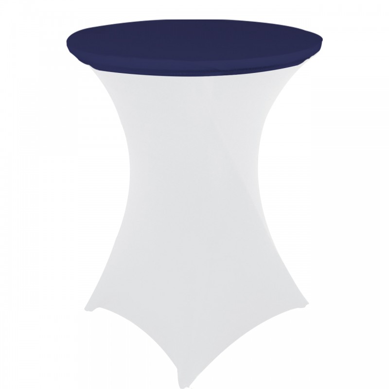 30 Inch Stretch Spandex Table Topper/Cap Navy Blue